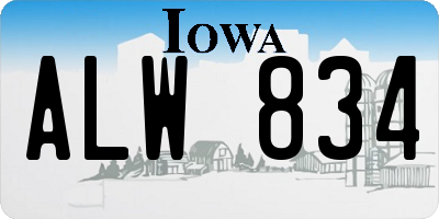 IA license plate ALW834