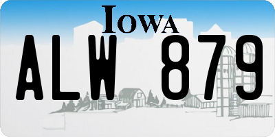 IA license plate ALW879