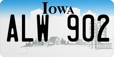 IA license plate ALW902