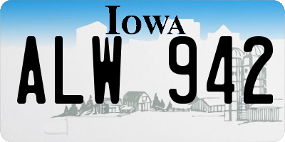 IA license plate ALW942