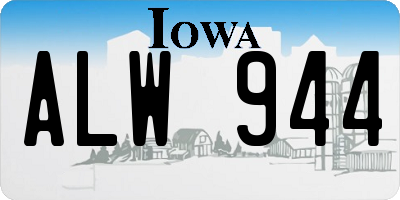 IA license plate ALW944