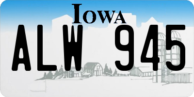 IA license plate ALW945