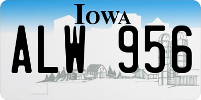 IA license plate ALW956