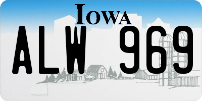 IA license plate ALW969