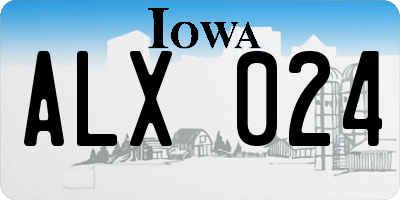 IA license plate ALX024