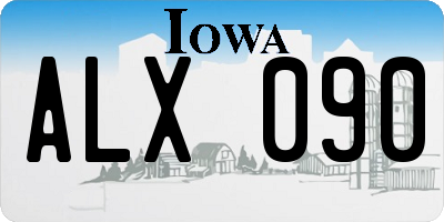 IA license plate ALX090