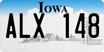 IA license plate ALX148
