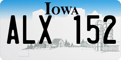IA license plate ALX152