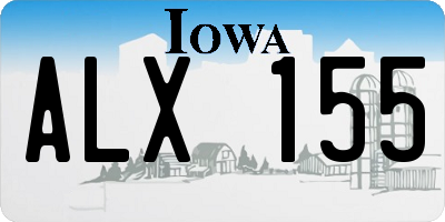 IA license plate ALX155