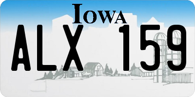 IA license plate ALX159