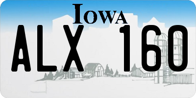 IA license plate ALX160