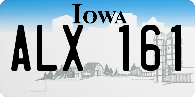 IA license plate ALX161