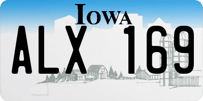 IA license plate ALX169