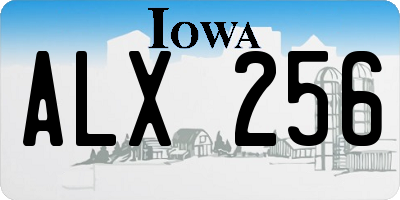 IA license plate ALX256