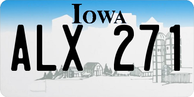 IA license plate ALX271