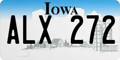 IA license plate ALX272