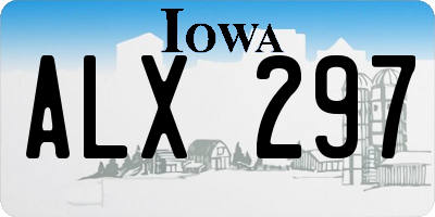 IA license plate ALX297