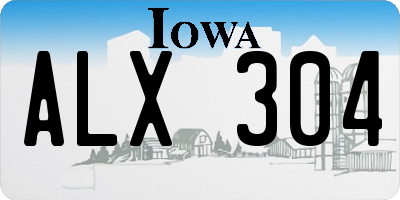 IA license plate ALX304