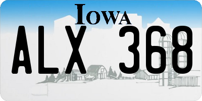 IA license plate ALX368