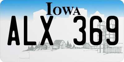 IA license plate ALX369