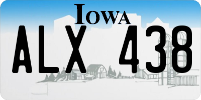 IA license plate ALX438