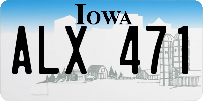 IA license plate ALX471