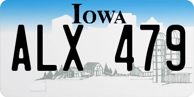 IA license plate ALX479