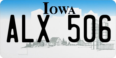 IA license plate ALX506