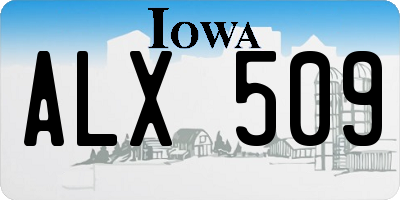 IA license plate ALX509
