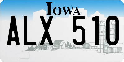 IA license plate ALX510