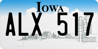 IA license plate ALX517