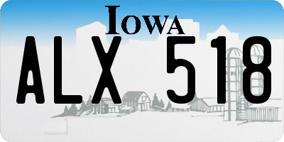 IA license plate ALX518