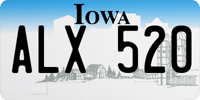 IA license plate ALX520