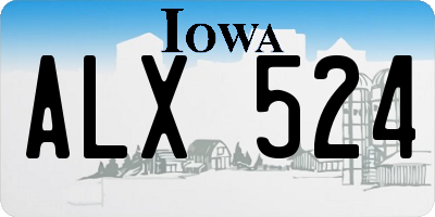 IA license plate ALX524