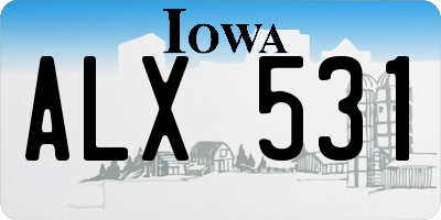 IA license plate ALX531