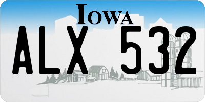 IA license plate ALX532