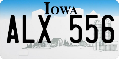 IA license plate ALX556