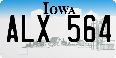 IA license plate ALX564