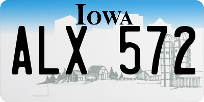 IA license plate ALX572