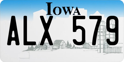 IA license plate ALX579