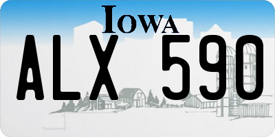 IA license plate ALX590