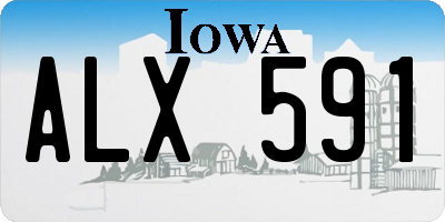 IA license plate ALX591
