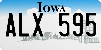 IA license plate ALX595