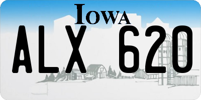 IA license plate ALX620
