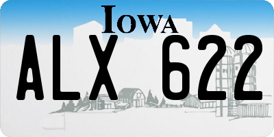 IA license plate ALX622