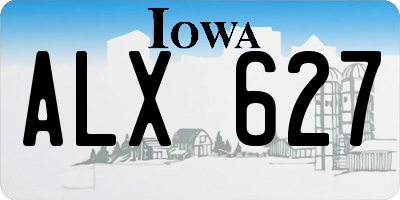 IA license plate ALX627