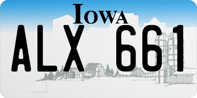 IA license plate ALX661
