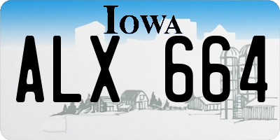 IA license plate ALX664