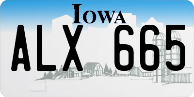 IA license plate ALX665