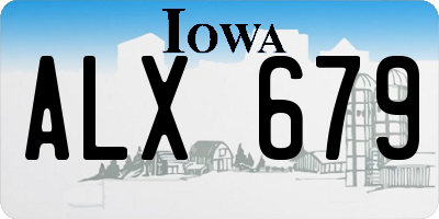 IA license plate ALX679